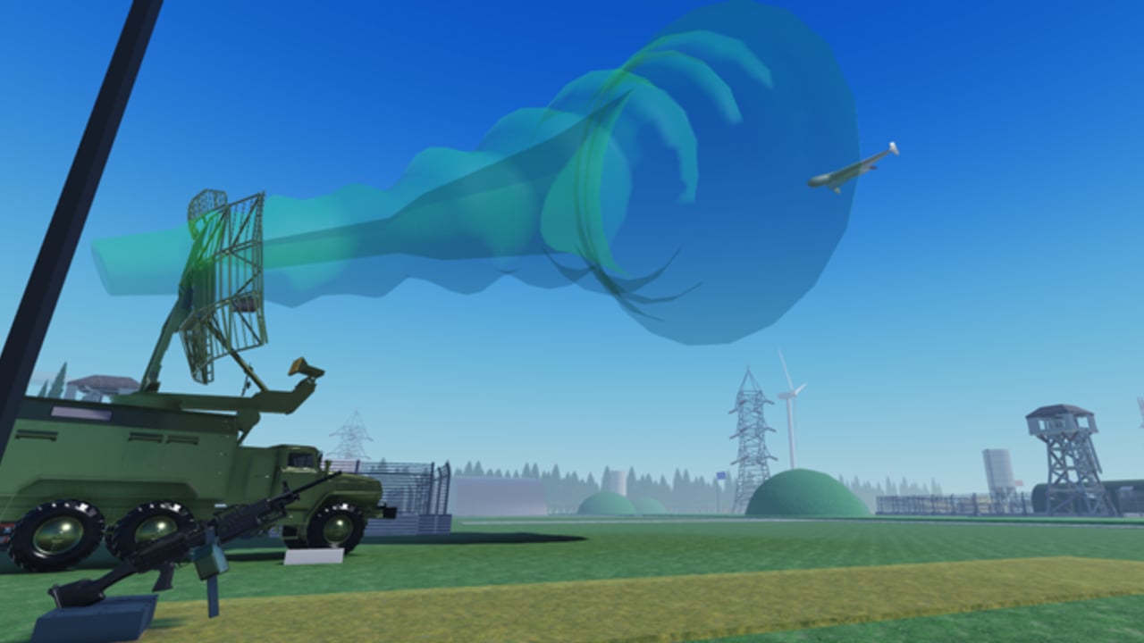 Drone Impact FPV drone diving toward an explosion near a defender base at dusk